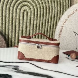 Loro Piana Beige and Brown Travel Case